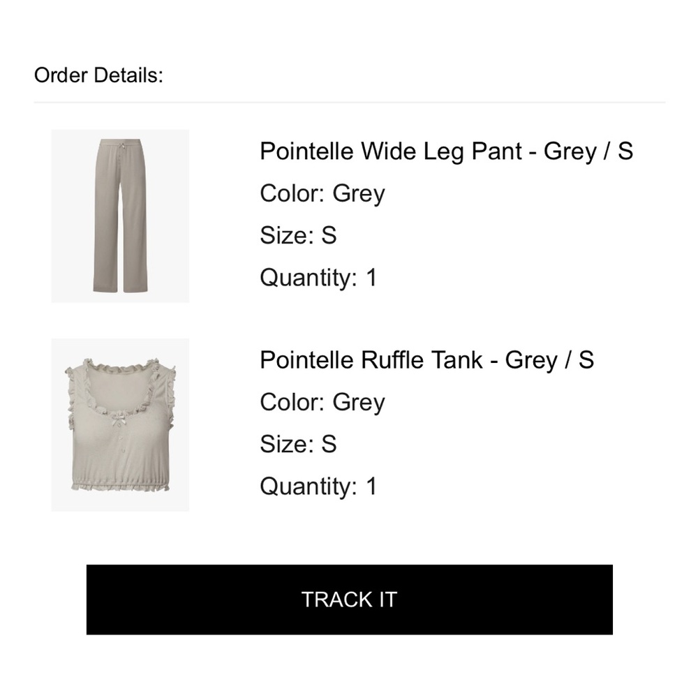 WeWoreWhat Pointelle ruffle tank and wide leg pants
